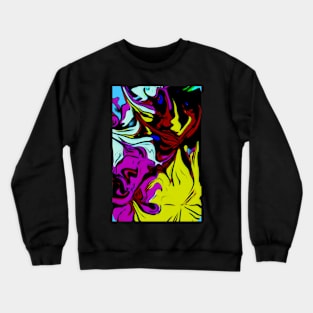 Devil and me yellow and pink Crewneck Sweatshirt